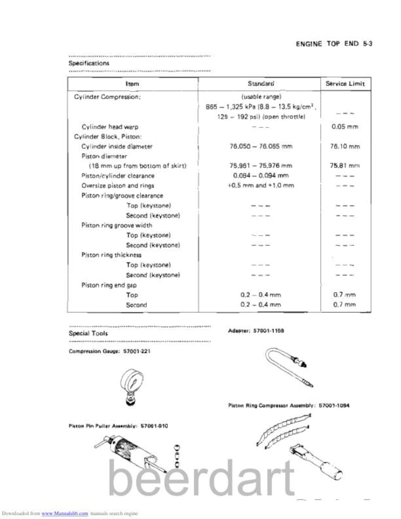 Kawasaki Jet Mate Service Manual service manual preview page 8