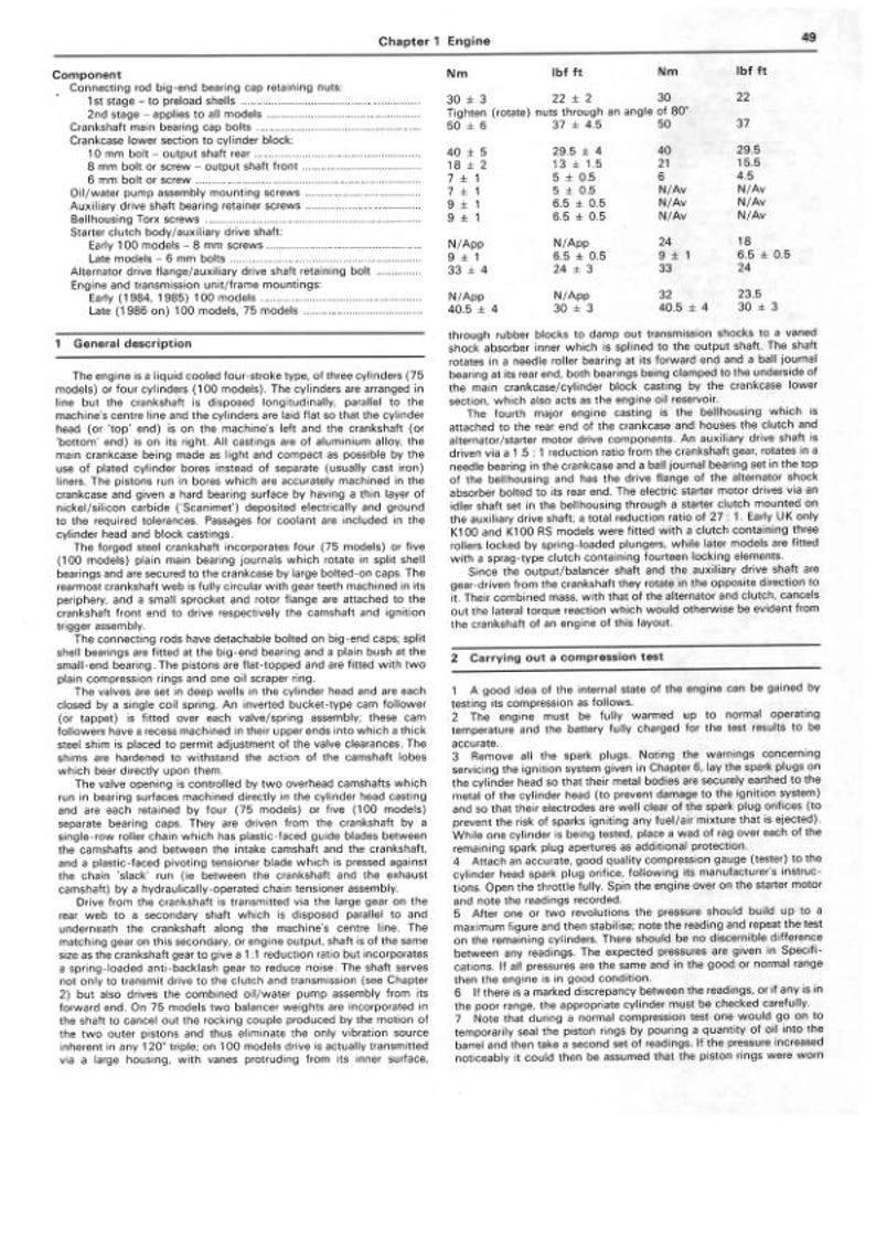 BMW K75 K100 LT RT 740 987 Service Manual service manual preview page 5