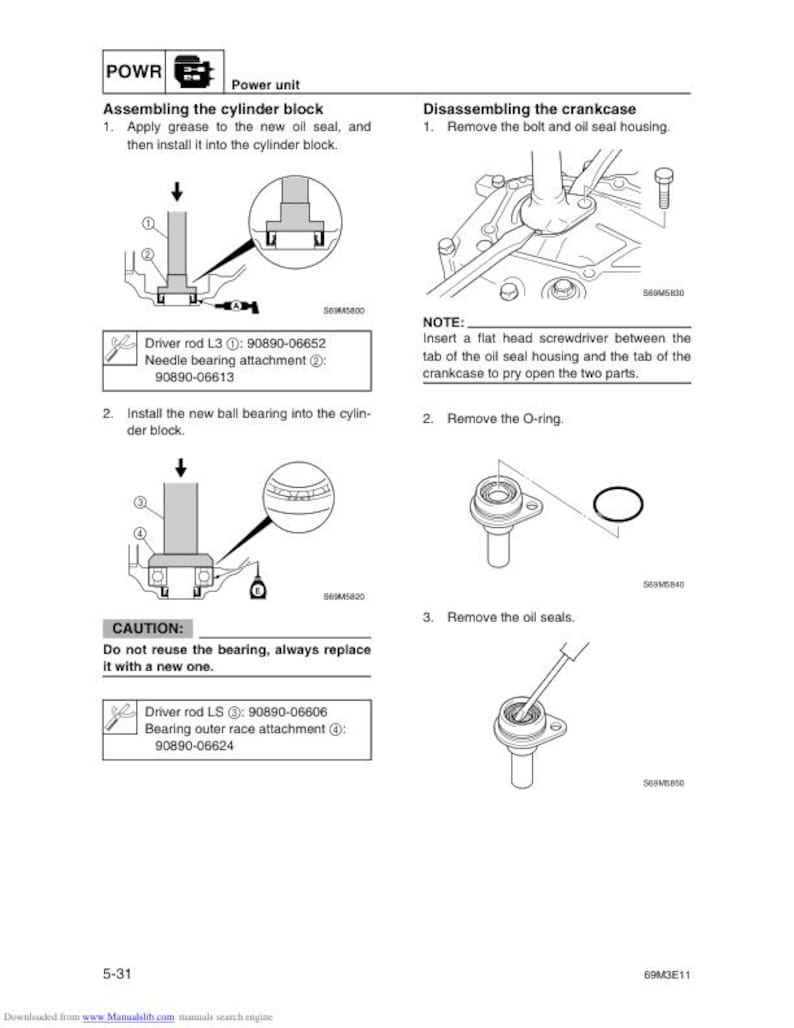 Yamaha 40V 50H 40W 50W Service Manual service manual preview page 8