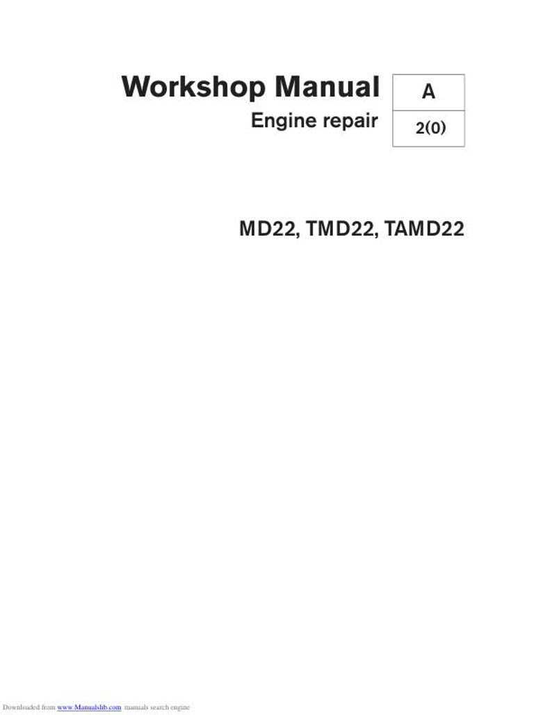 Volvo Penta MD22 TMF22 TAMD22 Service Manual service manual preview page 2