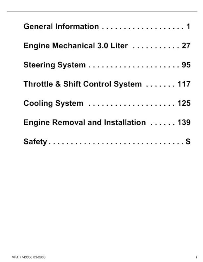 Volvo Penta 3.0 Service Manual service manual preview page 3