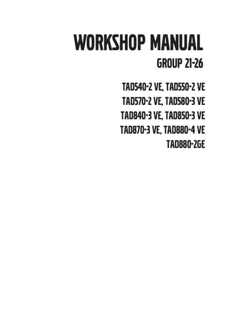 Volvo Penta TAD 540-880 Service Manual service manual preview page 2