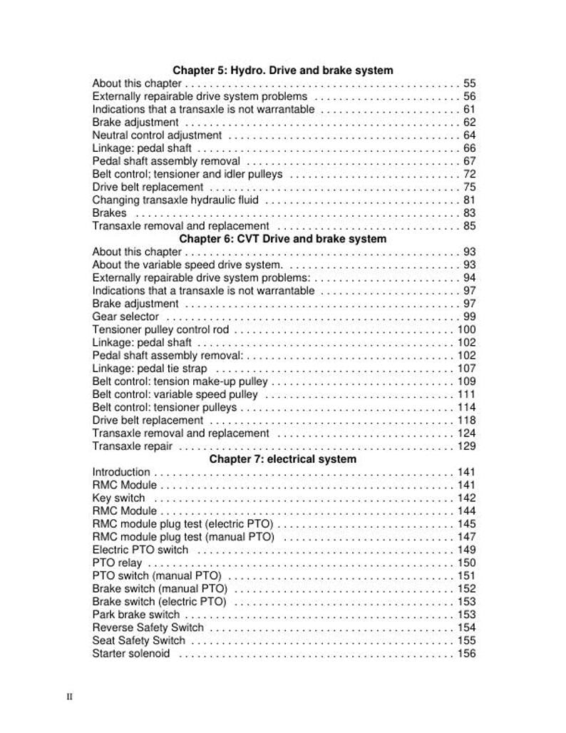 Cub Cadet LTX 1000 Tractor Service Manual service manual preview page 4