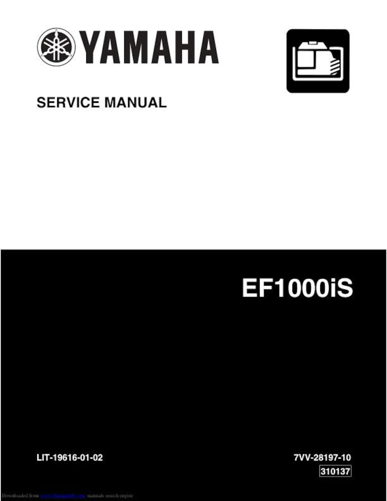 Yamaha EF1000iS Service Manual service manual preview page 2