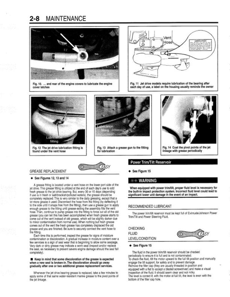 Johnson Evinrude 65 - 300 HP Service Manual service manual preview page 4