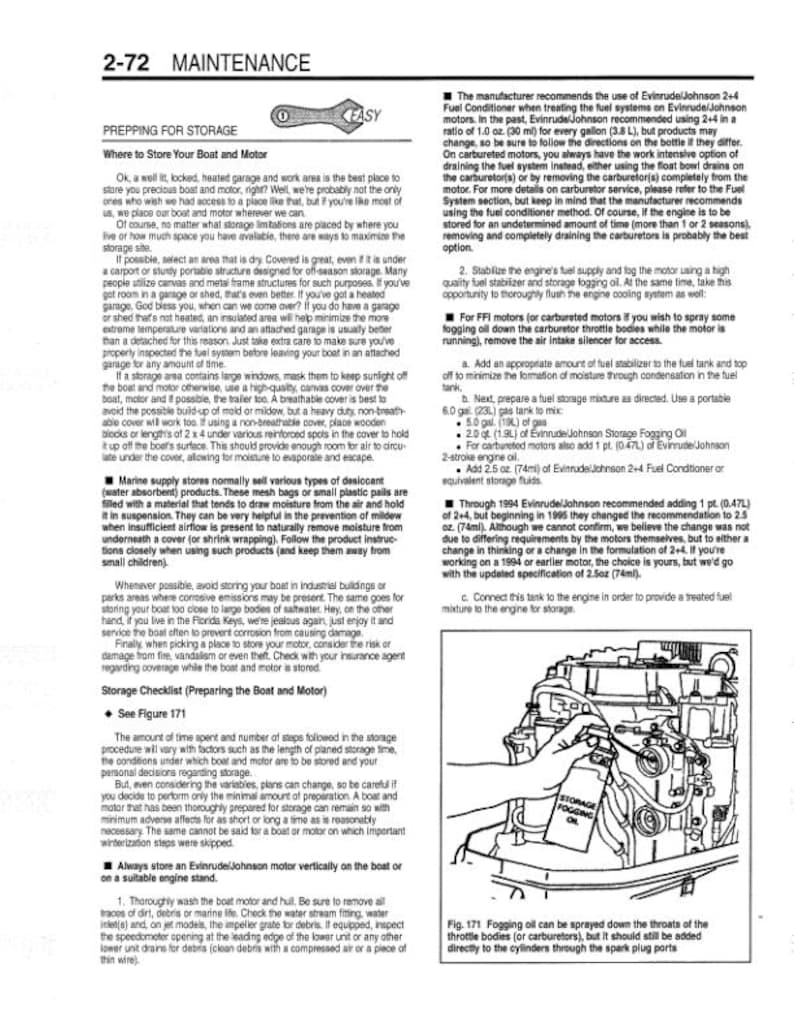 Johnson Evinrude 65 - 300 HP Service Manual service manual preview page 5