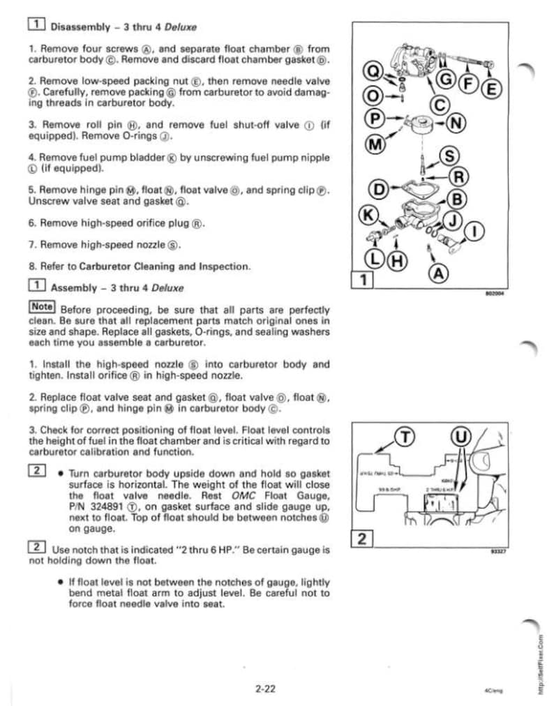 Johnson Evinrude 2 - 8 HP Service Manual service manual preview page 4
