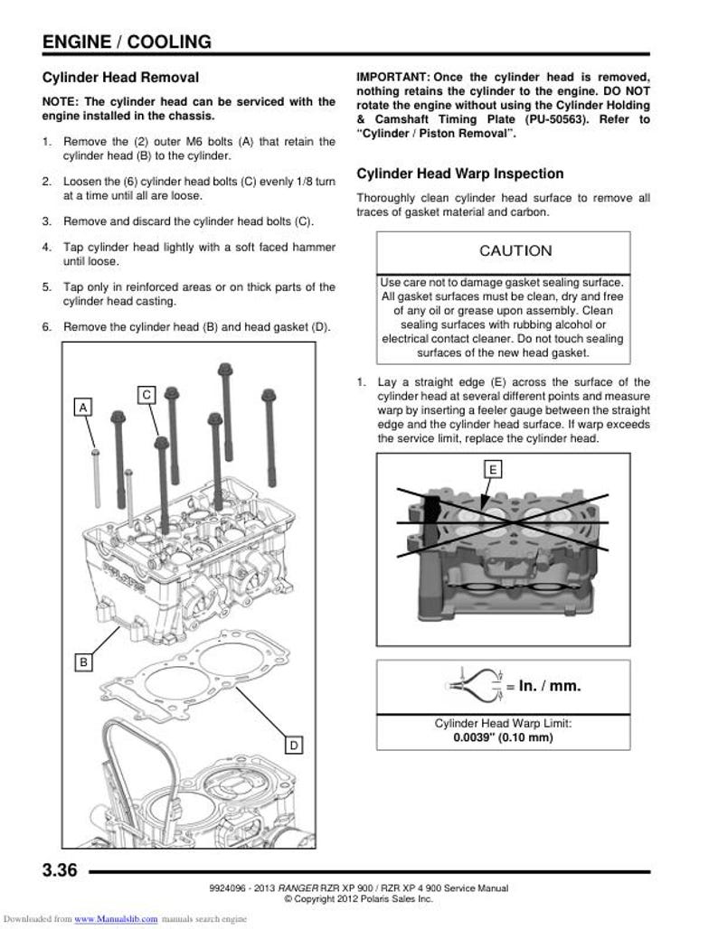 Polaris RZR 900 Service Manual service manual preview page 5