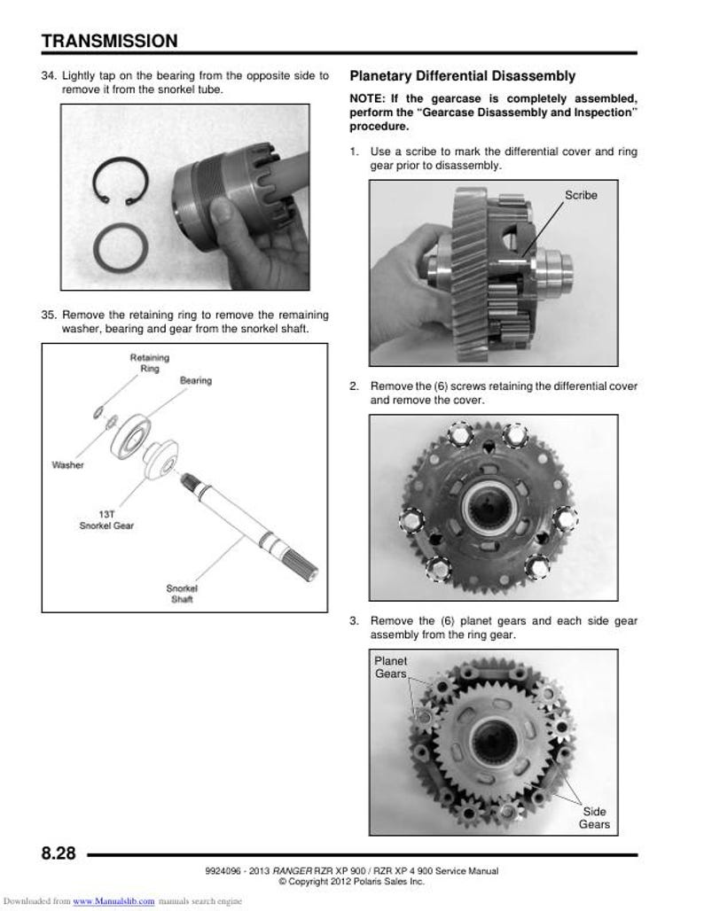 Polaris RZR 900 Service Manual service manual preview page 10