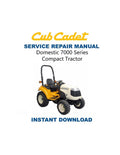 Cub Cadet Domestic 7000 Tractor Service Manual PDF service repair manual cover