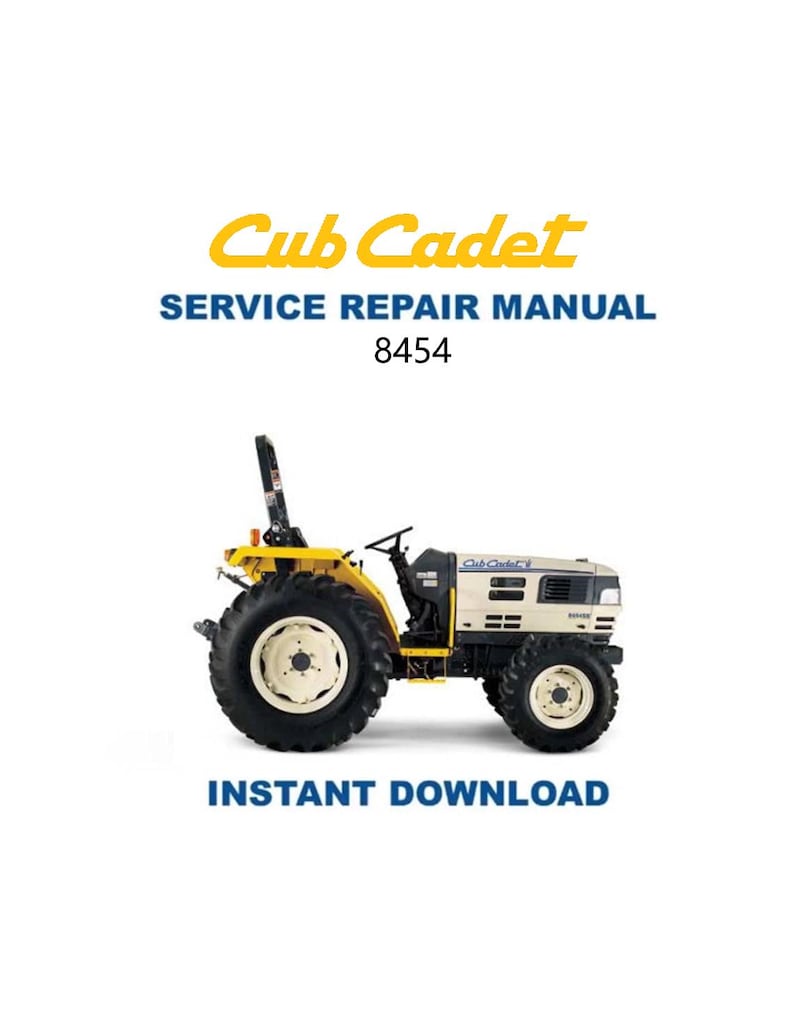 Cub Cadet 8454 Tractor Service Manual PDF service repair manual cover