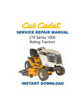 Cub Cadet LTX 1000 Tractor Service Manual PDF service repair manual cover