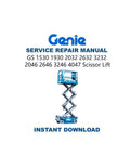 Genie Scissor Lift Service Repair Manual PDF service repair manual cover