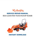 Kubota BX24 Tractor Service Manual PDF service repair manual cover