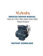 Kubota D1503-M D1703 D1803 D2003 D2203 D2403 Diesel Engine Service Manual PDF service repair manual cover
