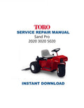Toro Sand Pro 2020 3020 5020 Mower Service Manual PDF service repair manual cover