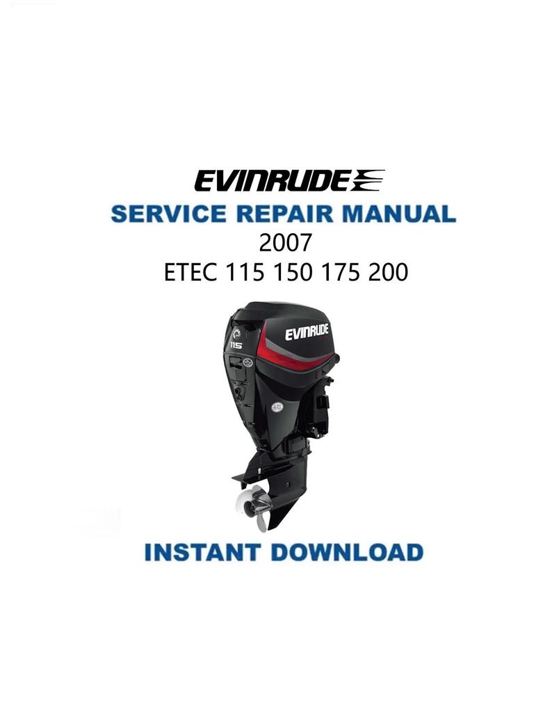 Evinrude ETEC 115-200 Service Manual PDF service repair manual cover