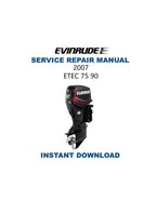 Evinrude ETEC 75 90 Service Manual PDF service repair manual cover
