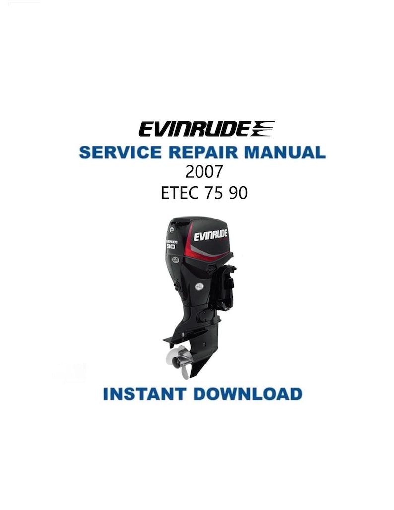 Evinrude ETEC 75 90 Service Manual PDF service repair manual cover