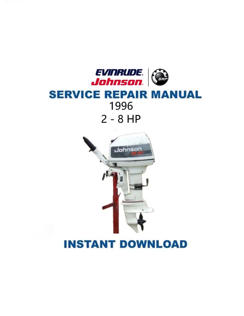 Johnson Evinrude 2 - 8 HP Service Manual PDF service repair manual cover