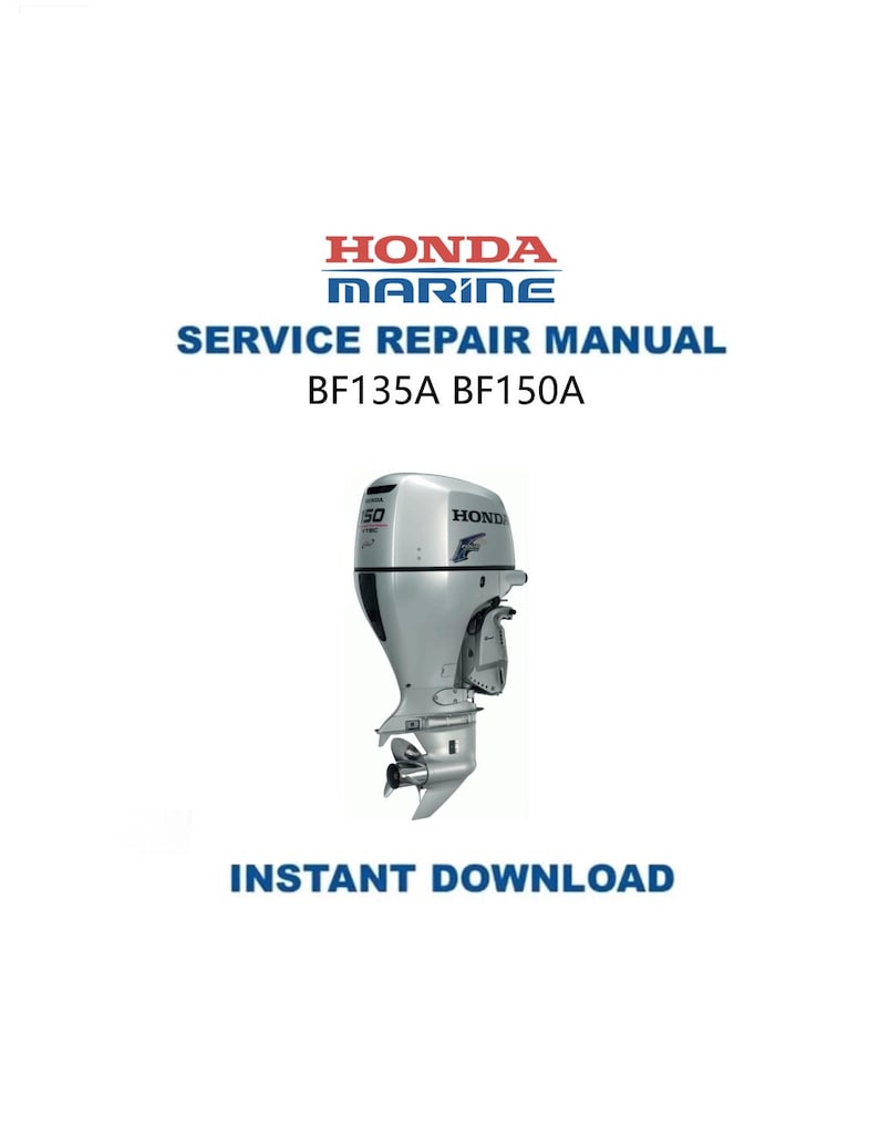Honda BF135A BF150A Service Manual PDF service repair manual cover