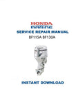 Honda BF115A BF130A Service Manual PDF service repair manual cover