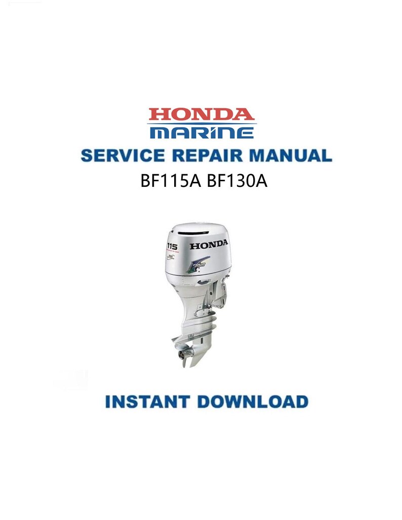 Honda BF115A BF130A Service Manual PDF service repair manual cover