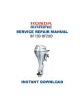 Honda BF15D BF20D Service Manual PDF service repair manual cover