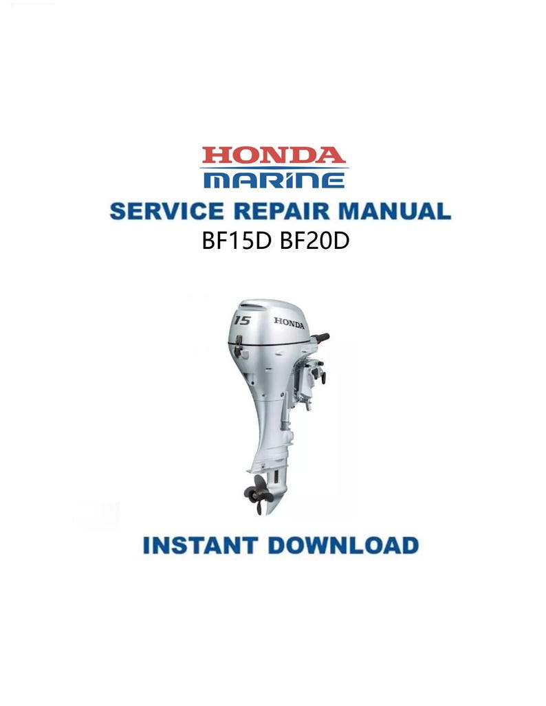 Honda BF15D BF20D Service Manual PDF service repair manual cover