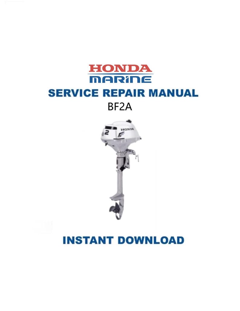 Honda BF2A Service Manual PDF service repair manual cover