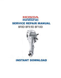Honda BF8D BF9.9D BF10D Service Manual PDF service repair manual cover