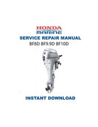 Honda BF8D BF9.9D BF10D Service Manual PDF service repair manual cover