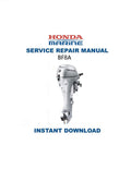 Honda BF8A Service Manual PDF service repair manual cover