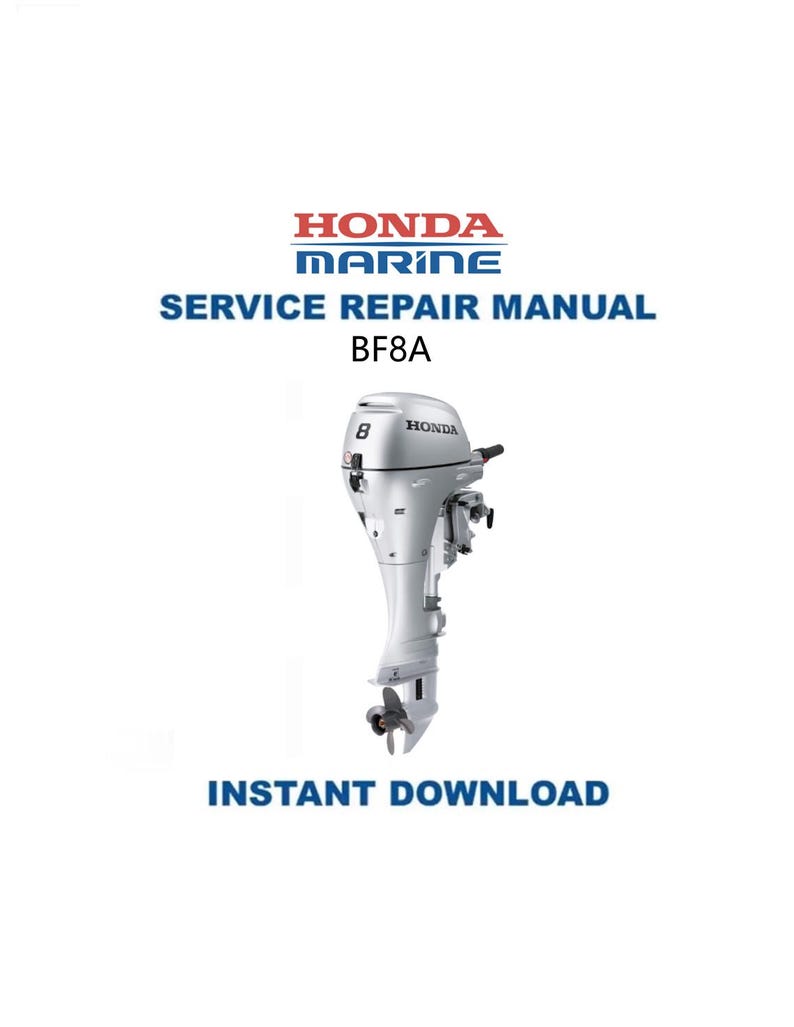 Honda BF8A Service Manual PDF service repair manual cover