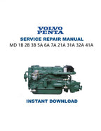 Volvo Penta MD 1B 2B 3B 5A 6A 7A 21A Service Manual PDF service repair manual cover