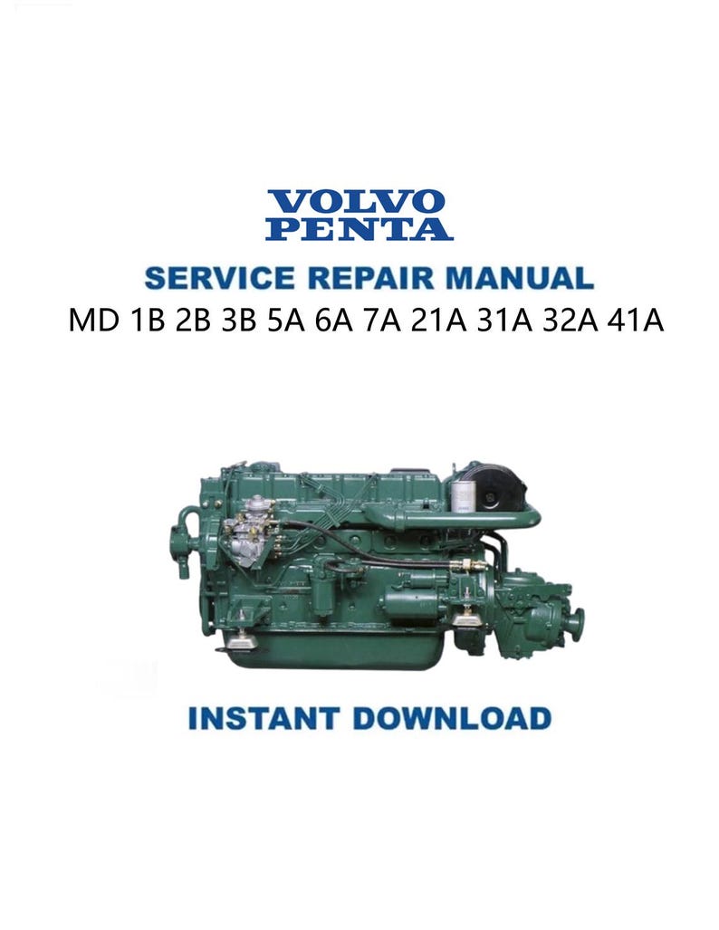 Volvo Penta MD 1B 2B 3B 5A 6A 7A 21A Service Manual PDF service repair manual cover