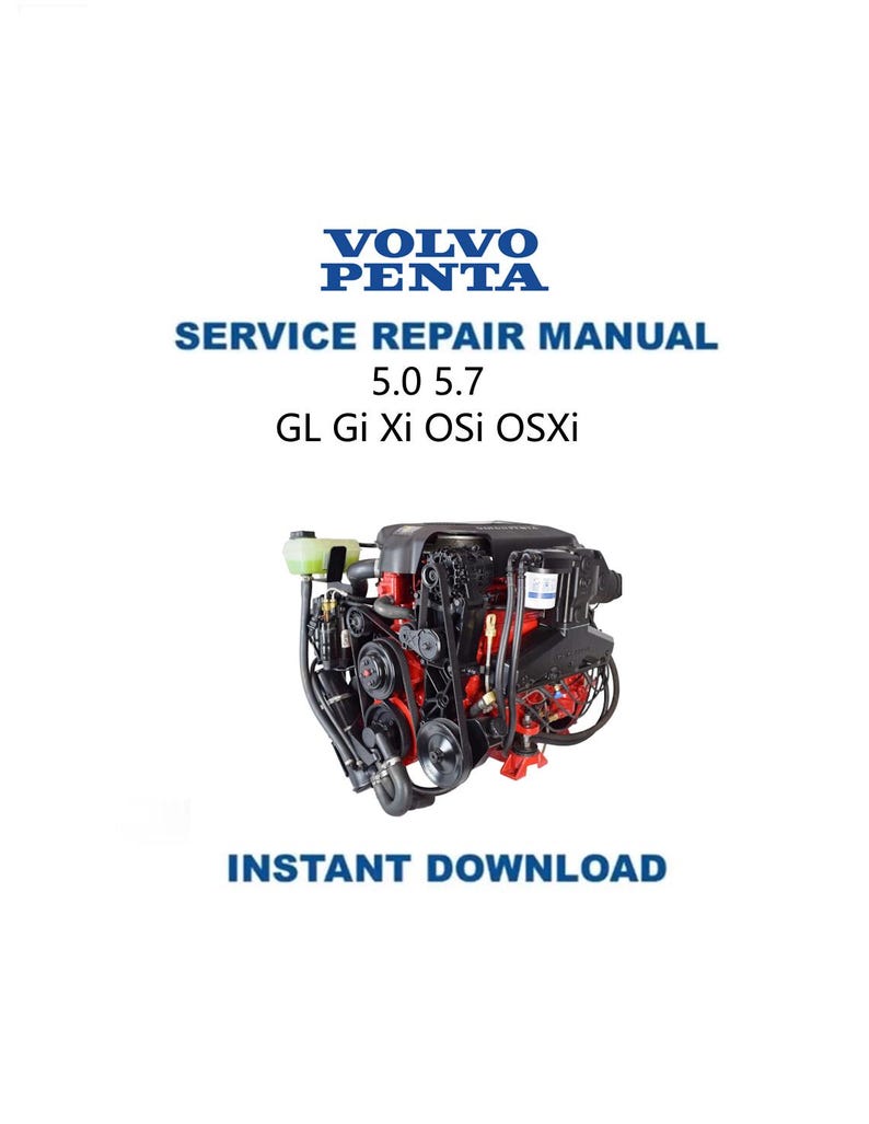 Volvo Penta 5.0 5.7 Service Manual PDF service repair manual cover