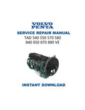 Volvo Penta TAD 540-880 Service Manual PDF service repair manual cover