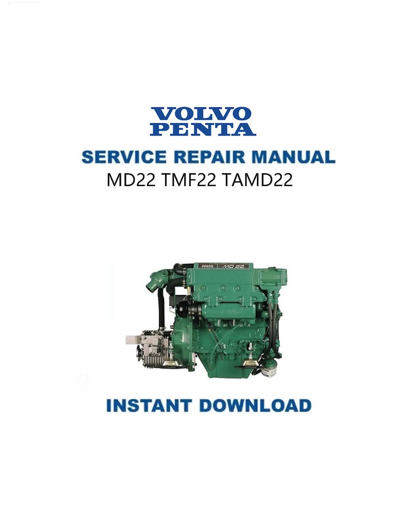 Volvo Penta MD22 TMF22 TAMD22 Service Manual PDF service repair manual cover