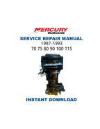 Mercury 70 75 80 90 100 115 Outboard Service Manual PDF service repair manual cover