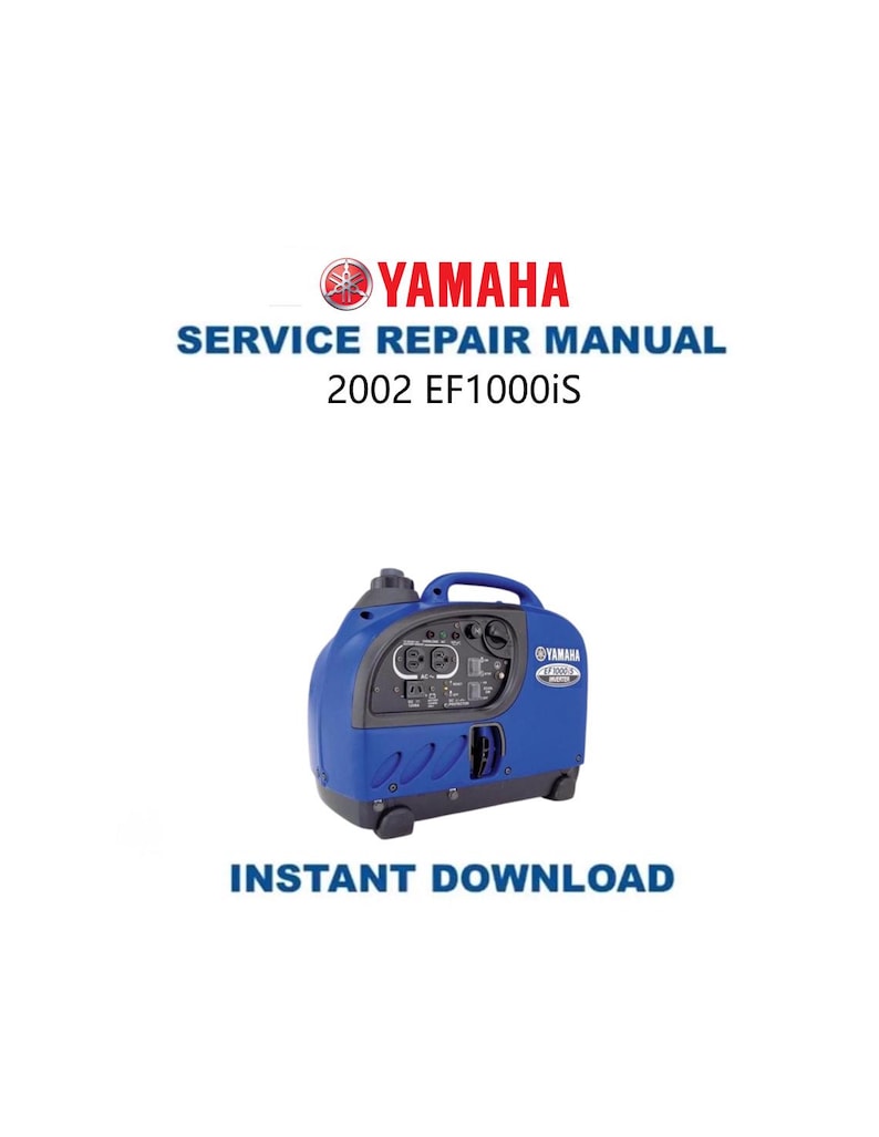 Yamaha EF1000iS Service Manual PDF service repair manual cover
