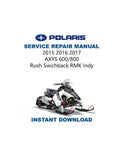 2015-2017 Polaris Rush Switchback XCR RMK 600 800 Service Manual PDF service repair manual cover