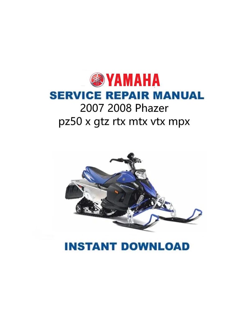 Yamaha Phazer Service Manual PDF service repair manual cover