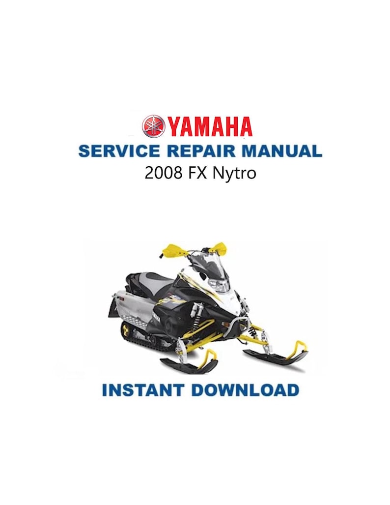 Yamaha FX Nytro Service Manual PDF service repair manual cover