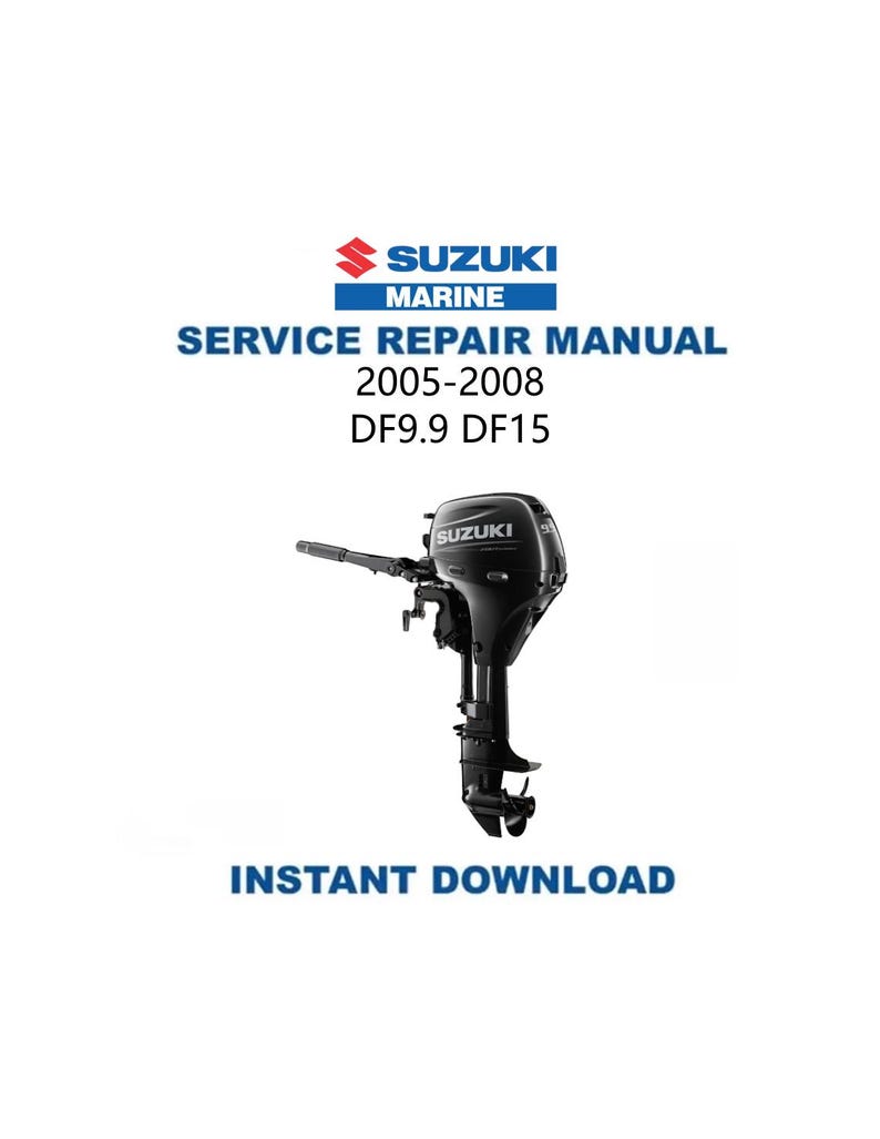 Suzuki DF9.9 DF15 Service Manual PDF service repair manual cover