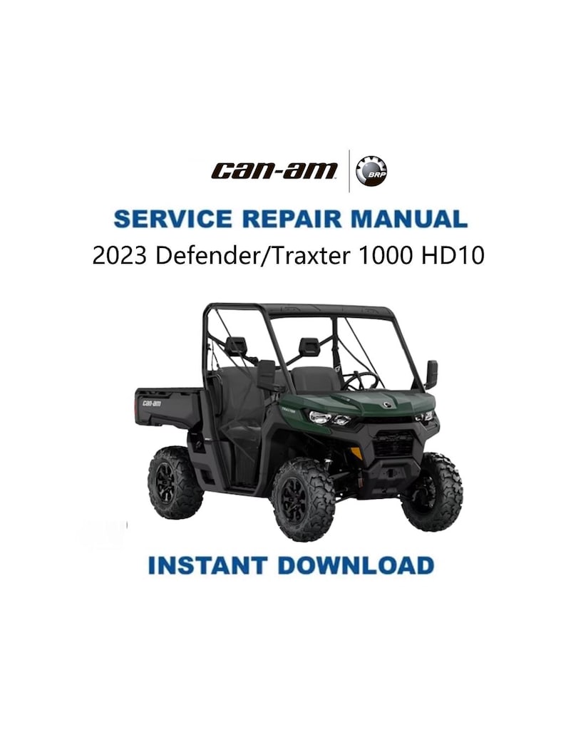 Can Am Defender Traxter HD10 Max 1000 Service Manual PDF service repair manual cover