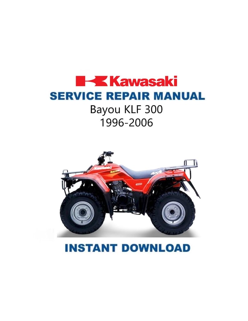 Kawasaki Bayou KLF300 Service Manual PDF service repair manual cover