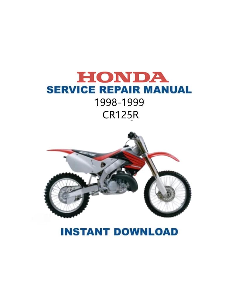 Honda CR125R Service Manual PDF service repair manual cover