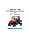 Honda Pioneer SXS700 M2/M4 Service Manual PDF service repair manual cover