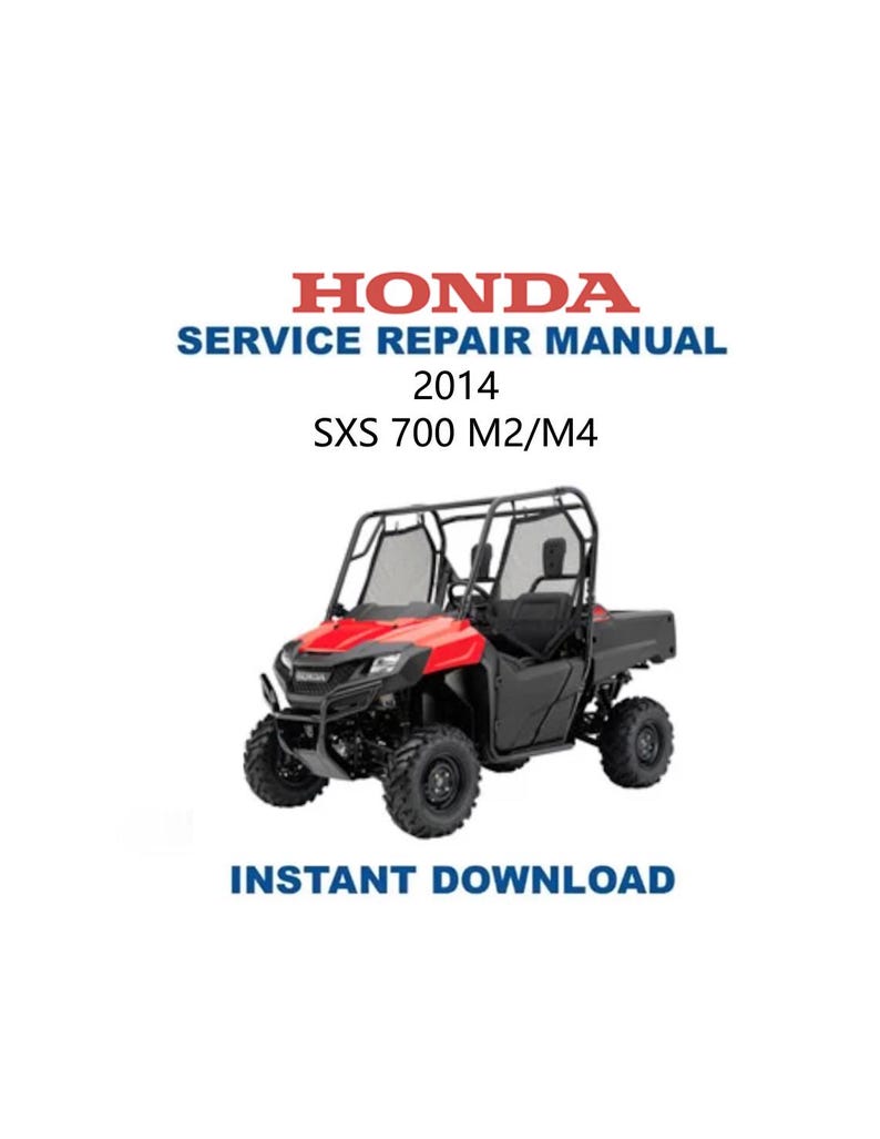 Honda Pioneer SXS700 M2/M4 Service Manual PDF service repair manual cover